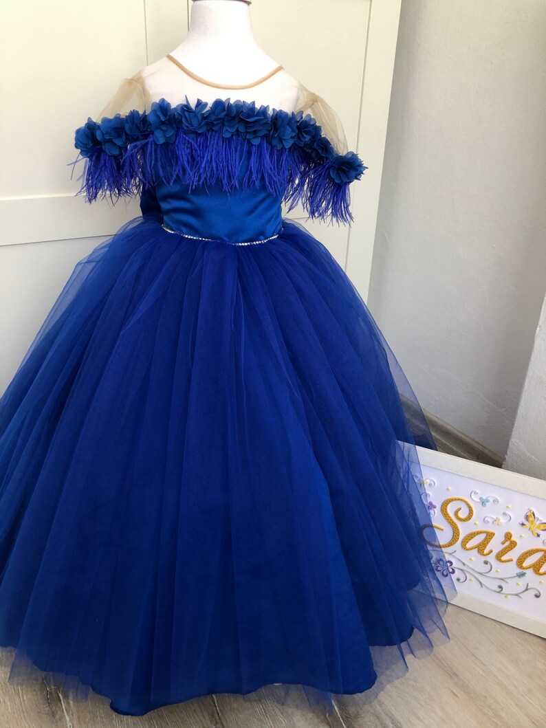 Royal Blue Flower Girl Dress Baby Royal Blue Dress Party Etsy