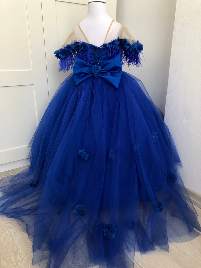 Royal Blue Flower Girl Dress Baby Royal Blue Dress Party Etsy