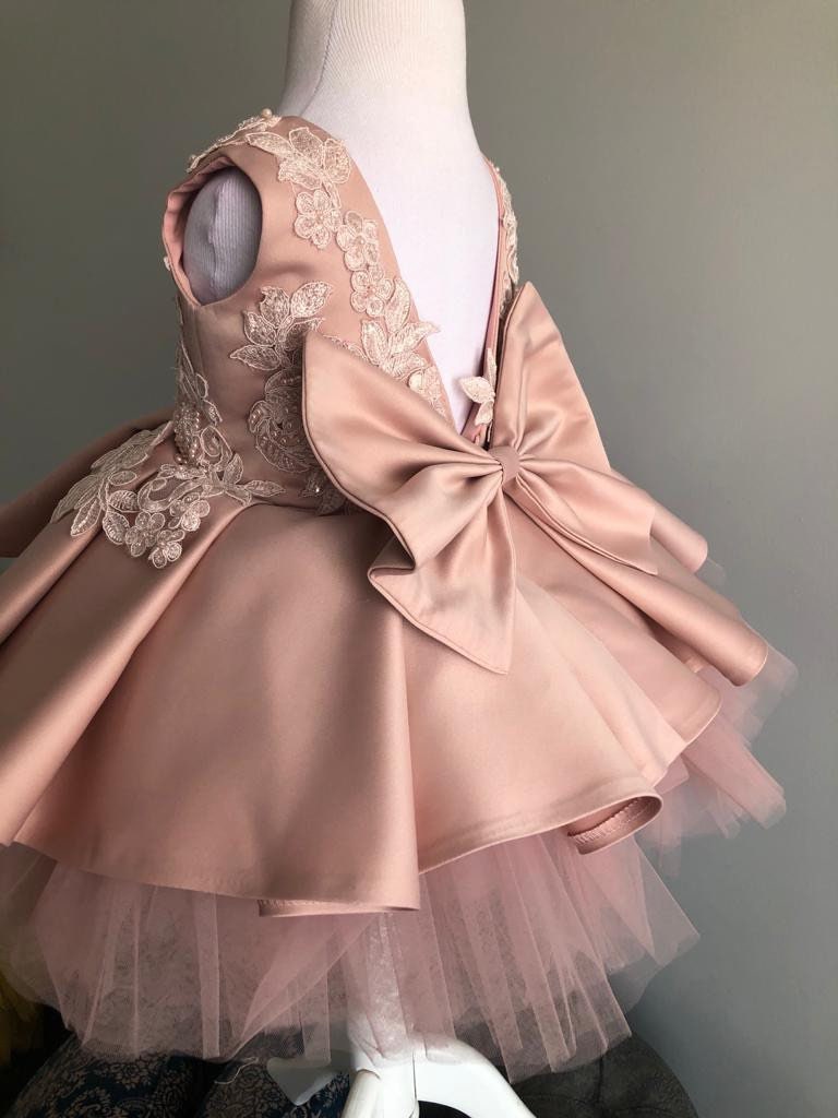 Dusty Rose Flower Girl Dress Dusty Rose Pink Baby Girl First Etsy