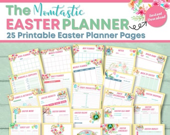 Momtastic Easter Planner, Easter Planner Printable, Easter Organizer, Easter Party Planning, Easter Activities Planner, Spring Planner