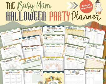 The Busy Mom Halloween Party Planner, Halloween Planner Printable, Halloween Organizer, Halloween Guide, Halloween Printable, Mom Planner