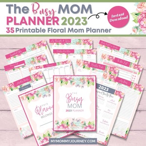 Busy Mom Planner 2023, Mom Printable Planner 2023, Home Management Planner, Family Planner, Household Planner, Mom Binder, Goal Planner