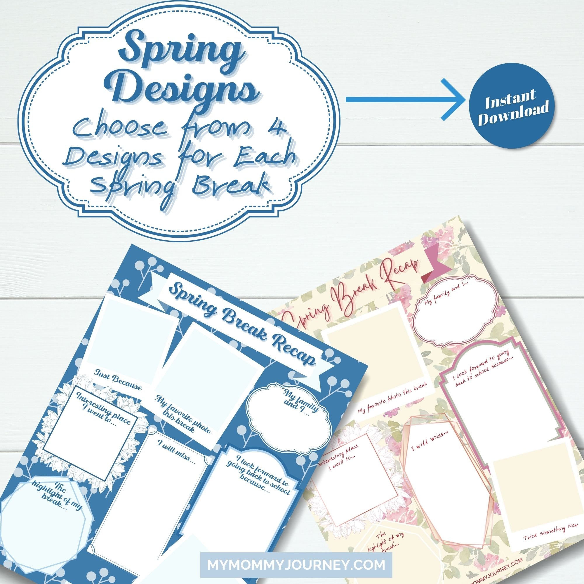 Spring Break Memory Keeper Spring Break Printable Journal for Etsy