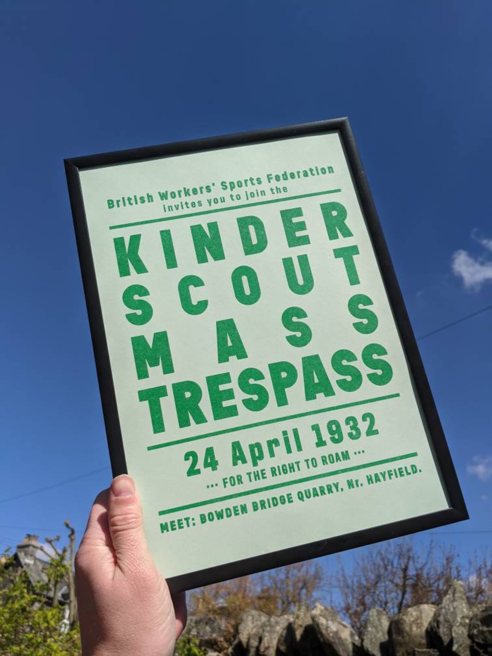 Kinder Scout Mass Trespass Impresión de arte Riso A4 Etsy