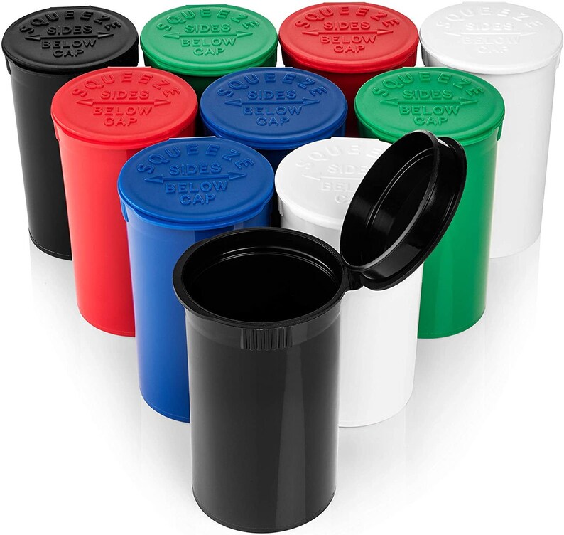 Pop Top Stash Containers 19 Dram large Squeeze Pot Etsy