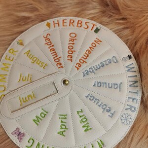 Annual clock embroidery file In the hoop ITH for 20x20