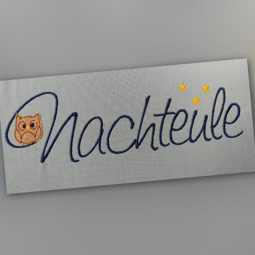 Night Owl Embroidery File in 3 Sizes - Etsy