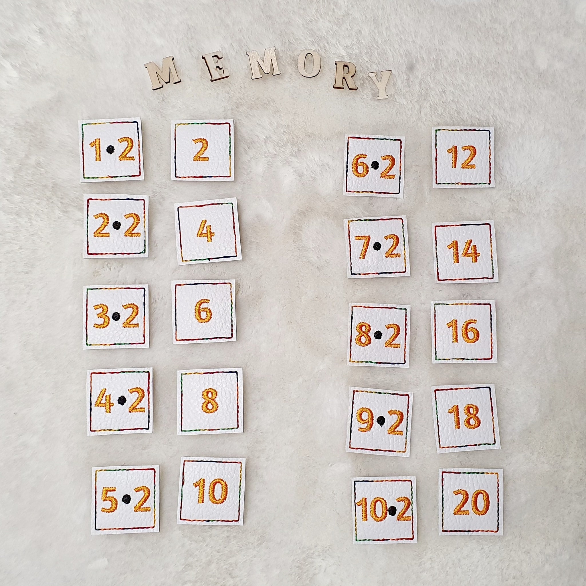 1x1 Einmaleins Memory ITH Stickdatei 13x18 5x7 - Etsy