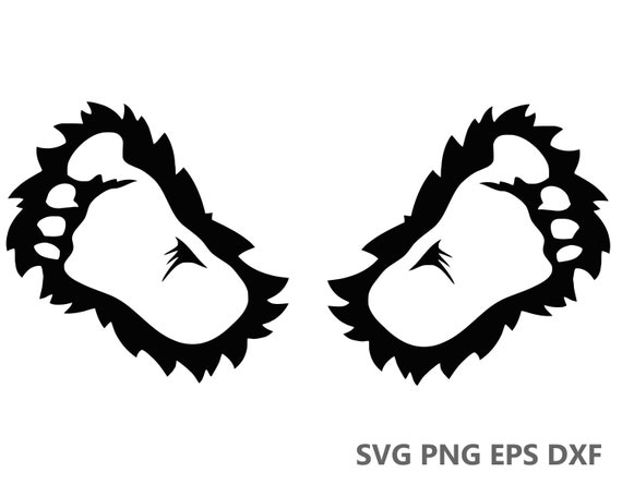 Big Foot Feet SVG Cutting Files eps dxf png Cricut Silhouette | Etsy