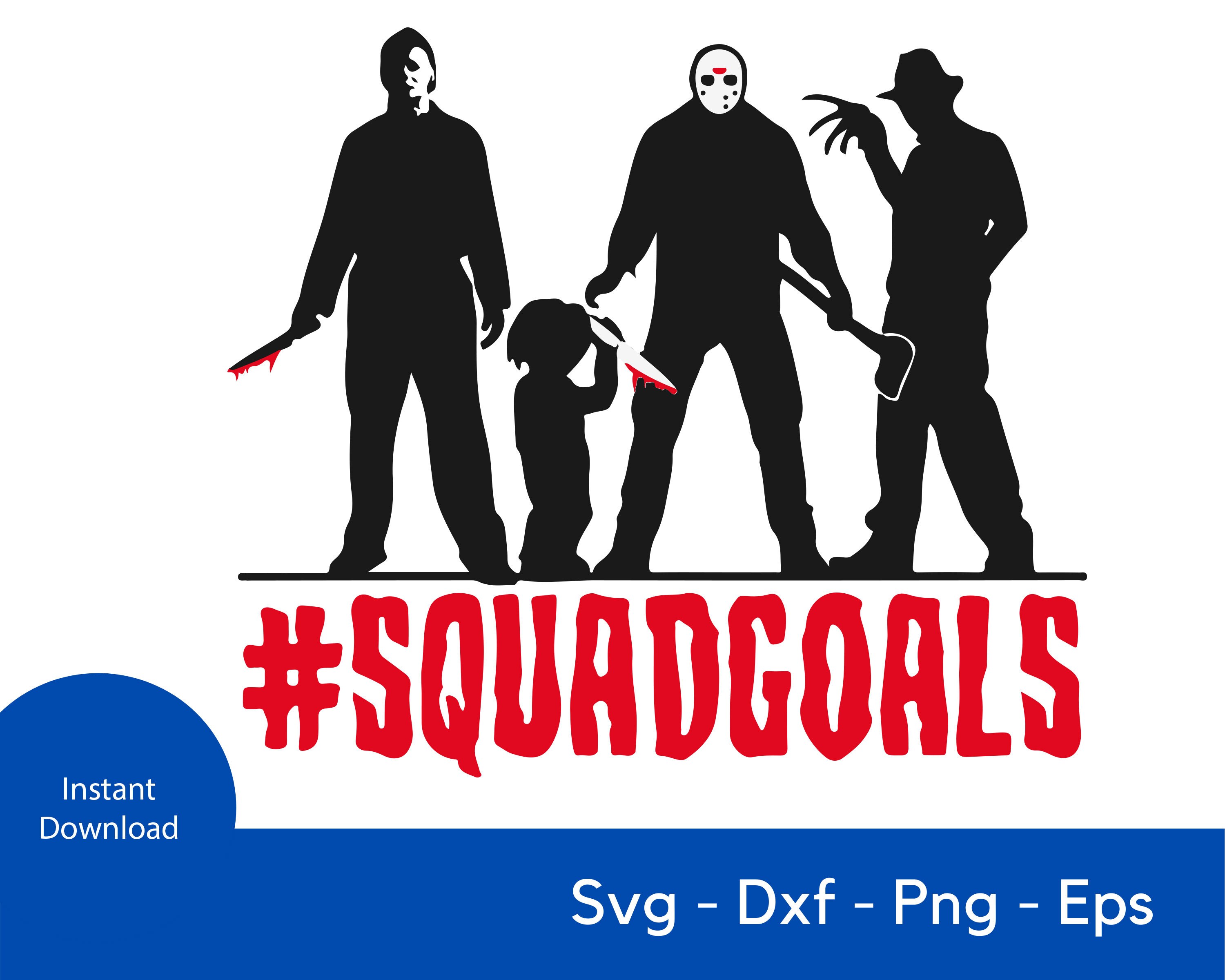 Horror Squad SVG archivos de corte eps dxf png Cricut | Etsy