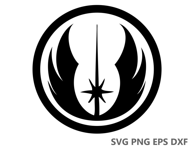 Jedi Logo Starwars SVG Cutting Files eps dxf png Cricut | Etsy
