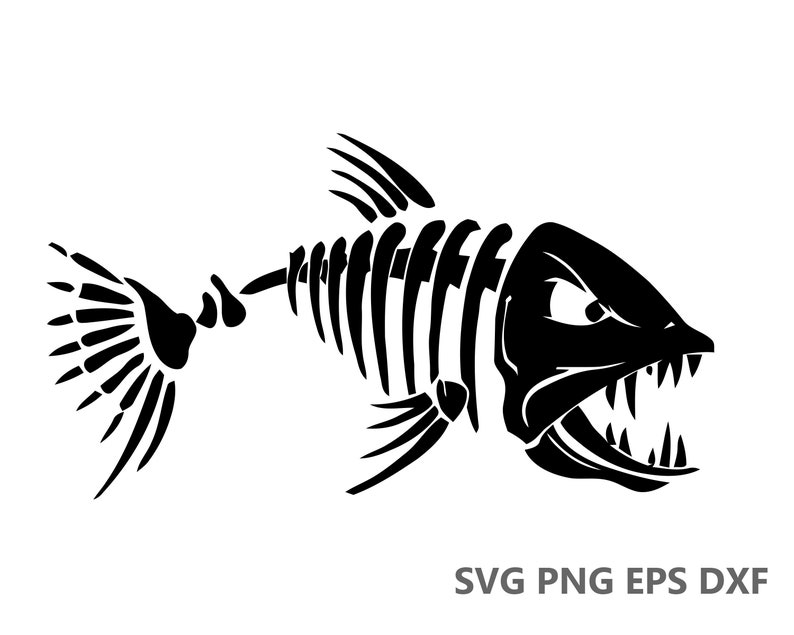 Skeleton fish bones svg cutting files eps dxf png cricut etsy Skeleton fish bones svg cutting files eps dxf png cricut etsy