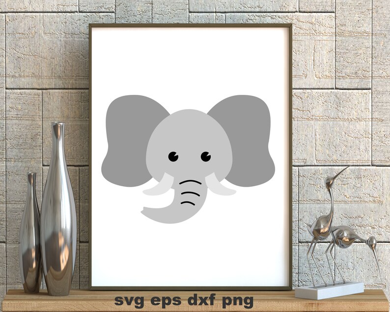 Download Clip Art Art Collectibles Wall Art Baby Elephant Svg Cutting Files Eps Dxf Png Cricut Silhouette Instant File Download T Shirts Decals Print