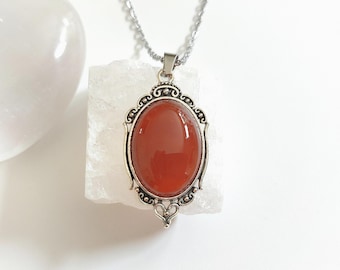 Orange Crystal Pendant Necklaces