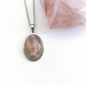 Rhodonite Gemstone Necklace