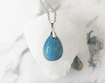 Apatite Blue Pendant Necklace