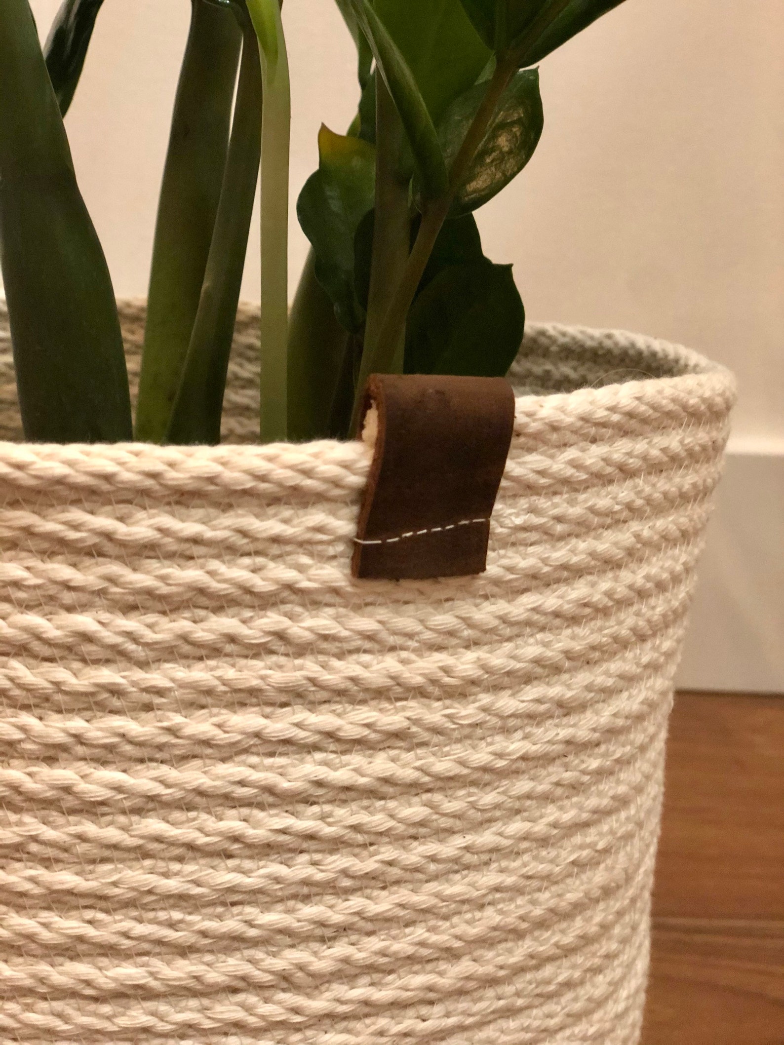Large Woven Cotton Rope Basket/Planter Etsy