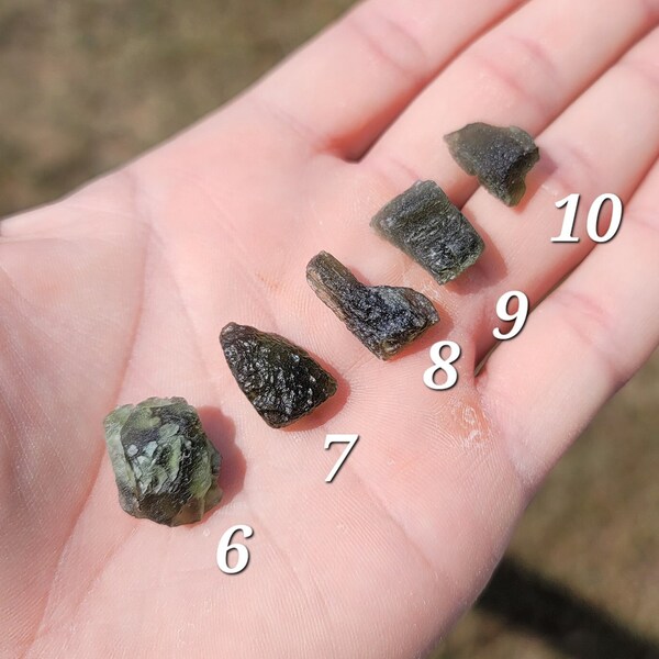 Genuine Moldavite Tektite Specimen - Authentic Czech Republic Meteorite, Raw Energy Crystal for Collection & Healing