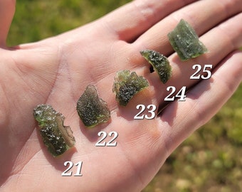 Genuine Moldavite Tektite Specimen - Authentic Czech Republic Meteorite, Raw Energy Crystal for Collection & Healing