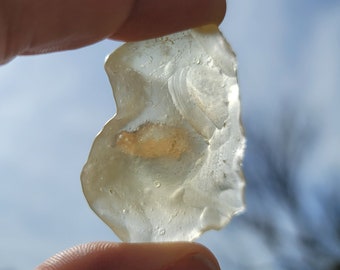 Genuine Libyan Desert Glass Tektite, Rare Yellow Impact Glass, Collector's Specimen, Meditation Crystal, Space Rock, Healing Stone