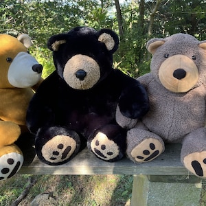 Filbert Bear PDF Sewing Pattern Teddy Bear 18" Black Brown Grizzly Stuffed Animal