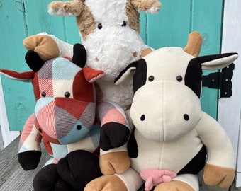 Mootilda Cow PDF Sewing Pattern 19" Plush Stuffed Animal Weighted Comfort