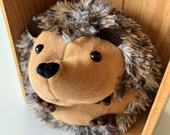 Hazel Hedgehog PDF Sewing Pattern 15" Long Stuffed Animal Comfort Weighted 2.5lbs