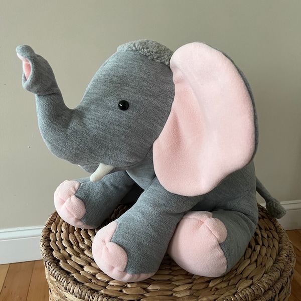 Peanut Elephant PDF Sewing Pattern 15" tall Stuffed Animal Wooly Mammoth Mastodon