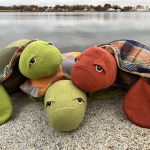 Tiago Turtle PDF Symönster Havssköldpadda Plysch Gosedjur 28" långt