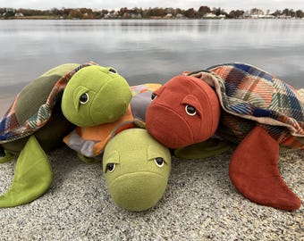 Tiago Turtle PDF Sewing Pattern Sea Turtle Plush Stuffed Animal 28" long