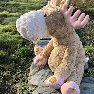 Chocolate Moose PDF Sewing Pattern 21" Plush Stuffed Animal soft sculpture