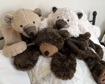 Flat Bear Matt PDF Sewing Pattern Lovey 41" Teddy Bear Mat Plush Animal Rug