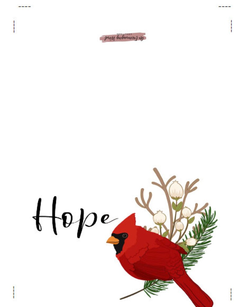 Printable Christmas Card With Matching Envelope 5x7 A7 or Card Stock