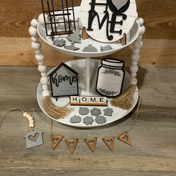Home tiered tray decor