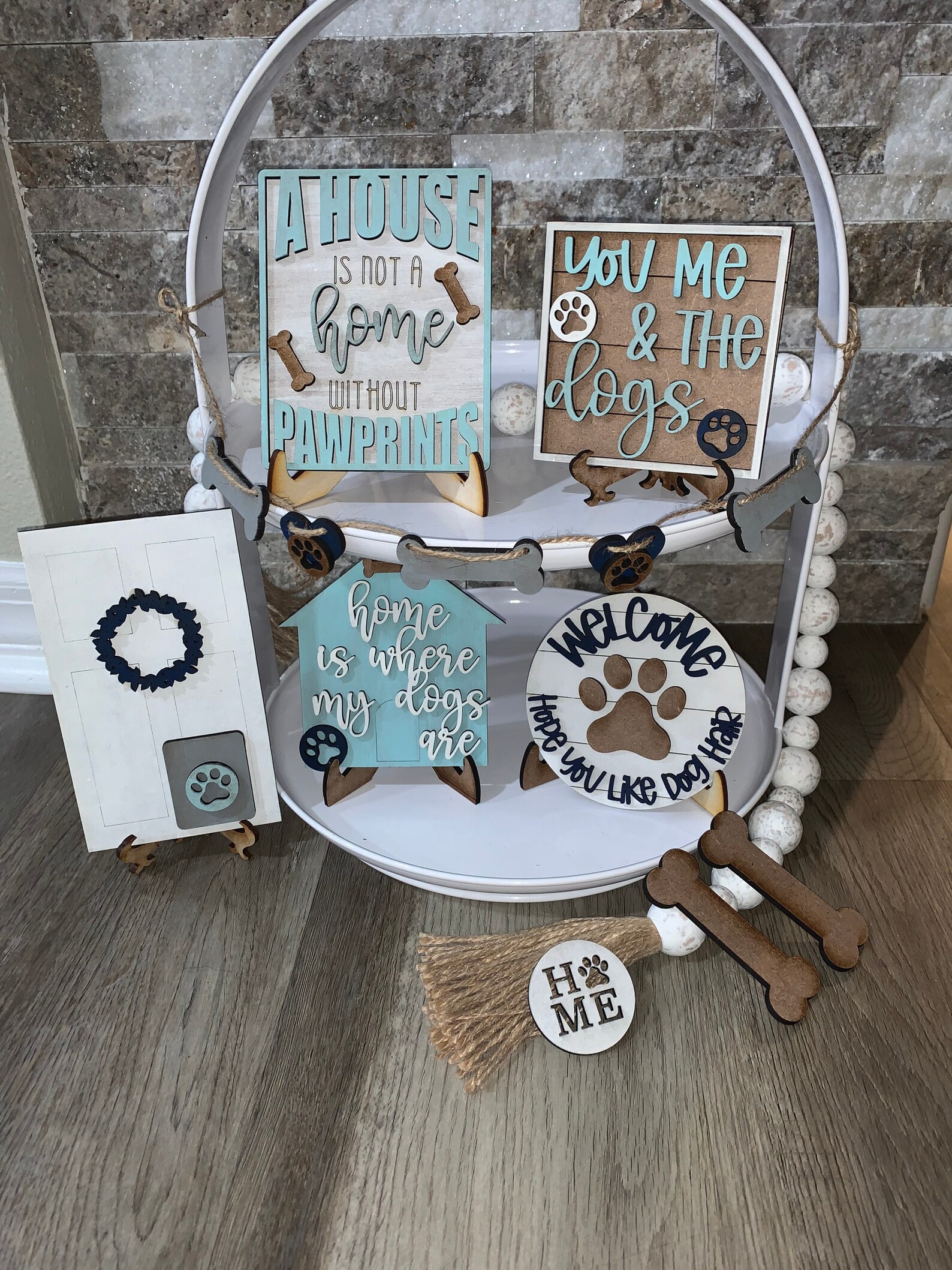 Dog Tiered Tray decor Etsy