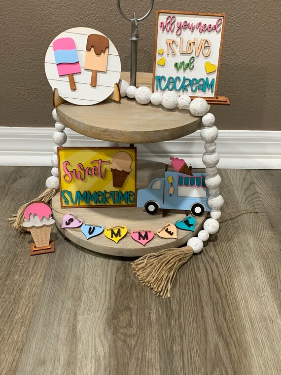 Summer Tiered Tray Decor Etsy