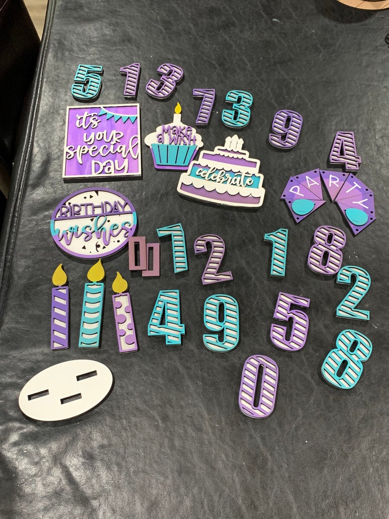 Birthday Tiered Tray Decor Etsy