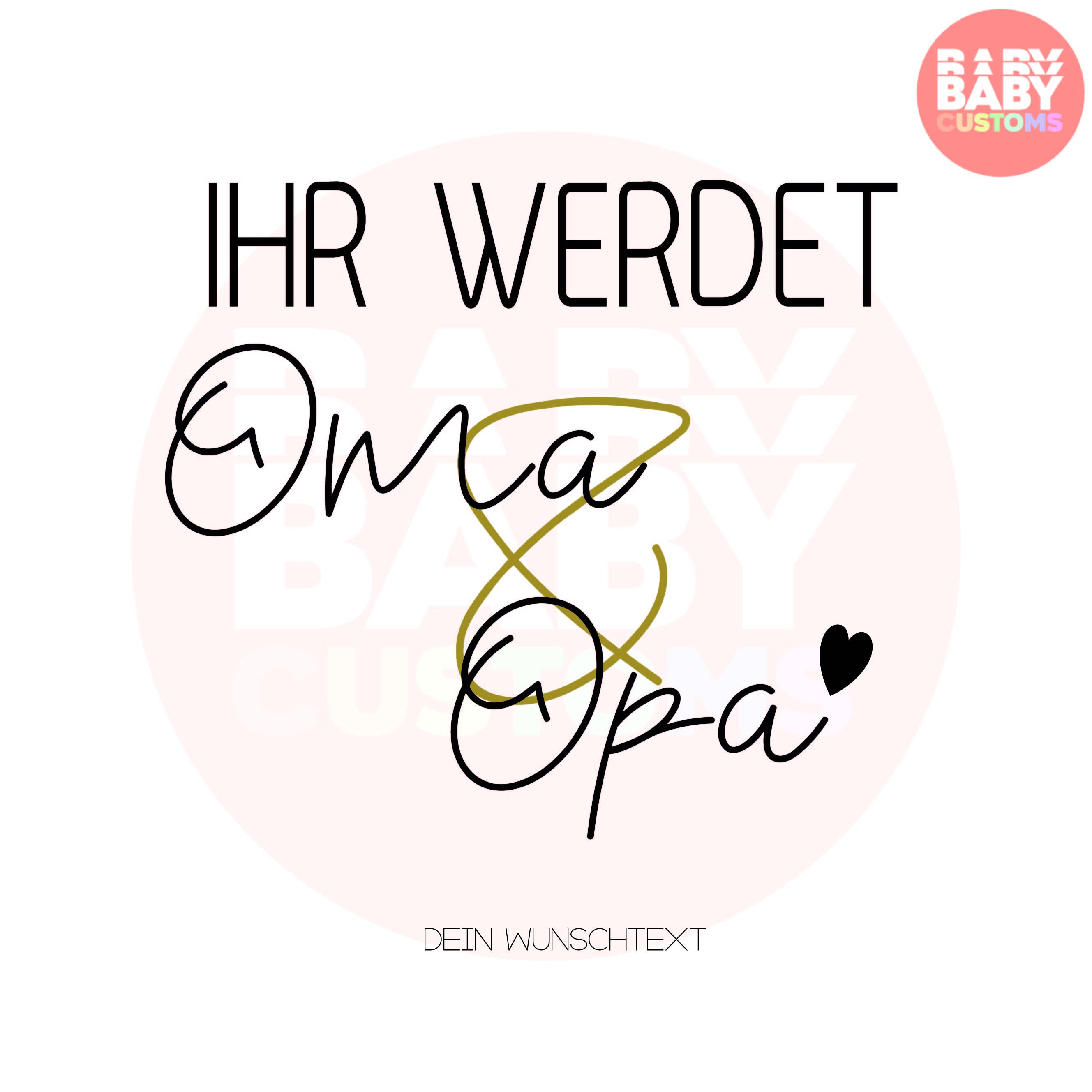 Glückwunsch Oma und Opa Ihr werdet Großeltern Etsy