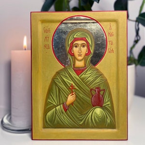 De grote martelaar Anastasia van Sirmium, Anastasia de genezer, de verlosser van drankjes / Handgeschilderd orthodox icoon