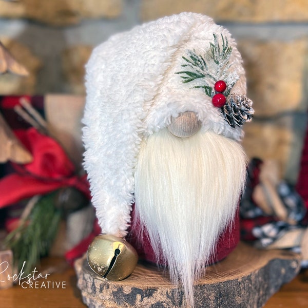 Santa Gnome | Winter Gnome | Christmas Gnome | Handmade Gnome | Farmhouse Christmas | Christmas Decor | Gnome Decor | Farmhouse Winter Gnome