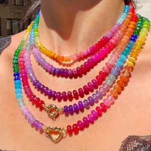 Skittles Taste the Rainbow Gemstone Candy Necklace