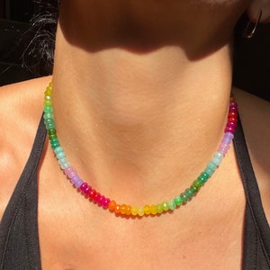 Lil Skittlita - Mini Skittles, Taste the Rainbow Gemstone Candy Necklace