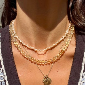 Crystal Light - Peachy Citrine Gemstone Candy Necklace