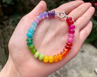 Lil’ Skittle | 7.5” Gemstone Candy Bracelet | Sterling Silver