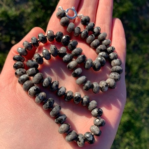 Hand Knotted | Labradorite Candy Necklace | Sterling Silver | 19”