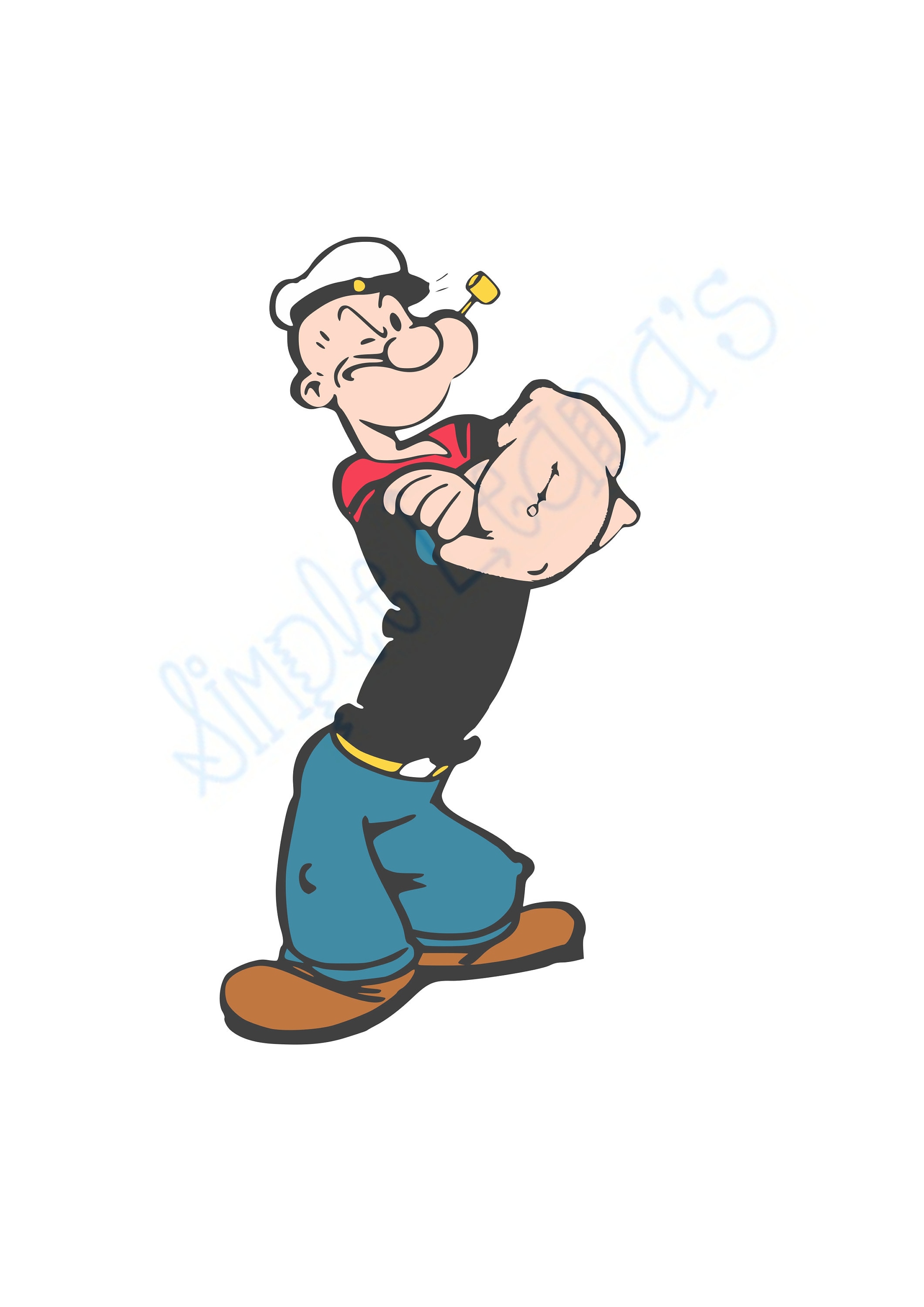 PNG　New　Vintage　Etsy　the　Man　JPG　File　Image　Cartoon　Sailor　Popeye　Zealand