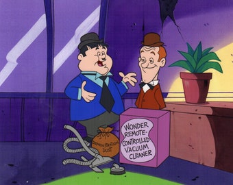 Hanna Barbera The Laurel and Hardy Show Hand Painted Reproduction Animation Cel Art. Yogi's Treasure Hunt