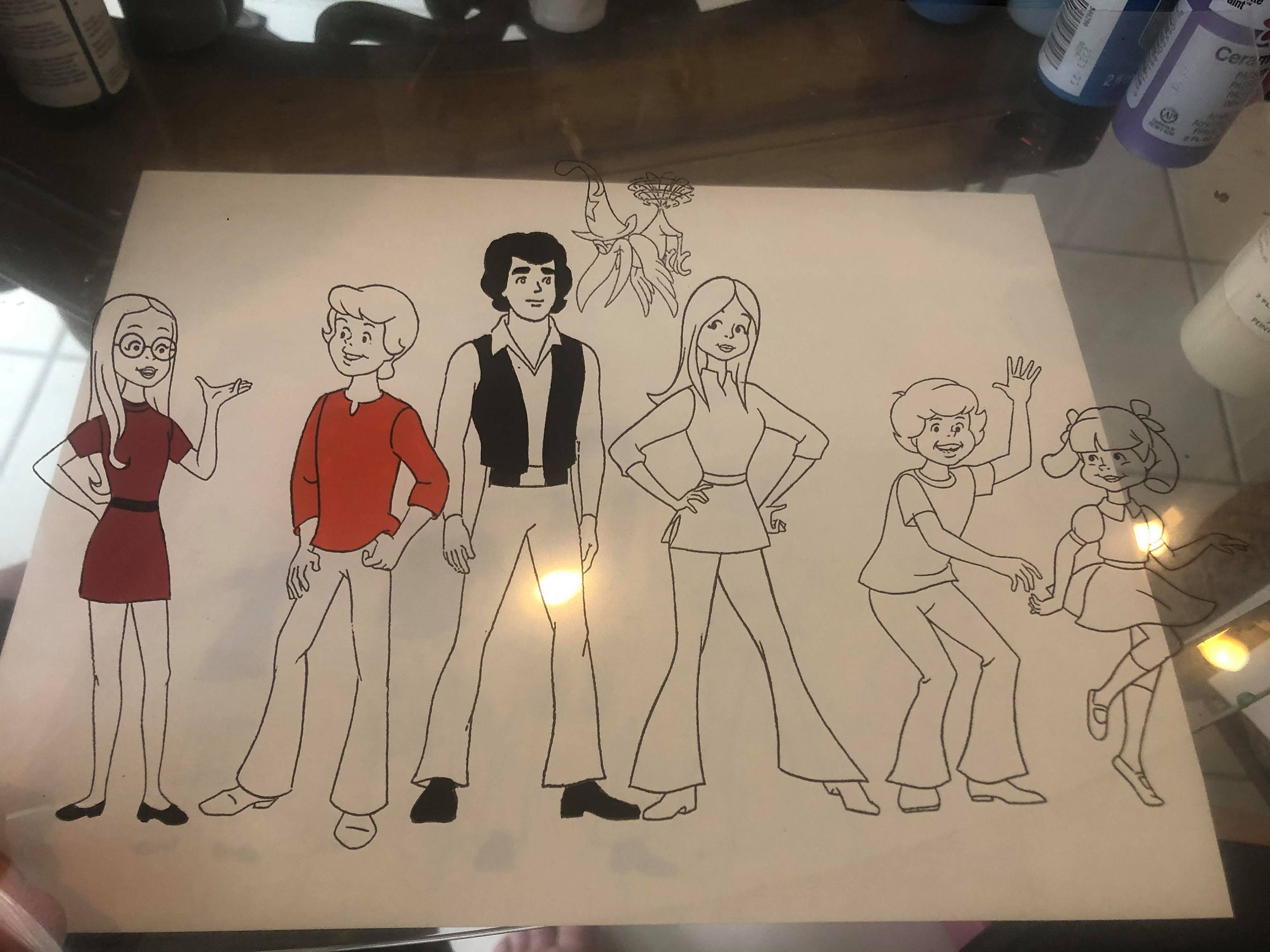 Brady Bunch Cartoon Porn Art - Filmation the Brady Kids Hand Painted Animation Cel Art - Etsy