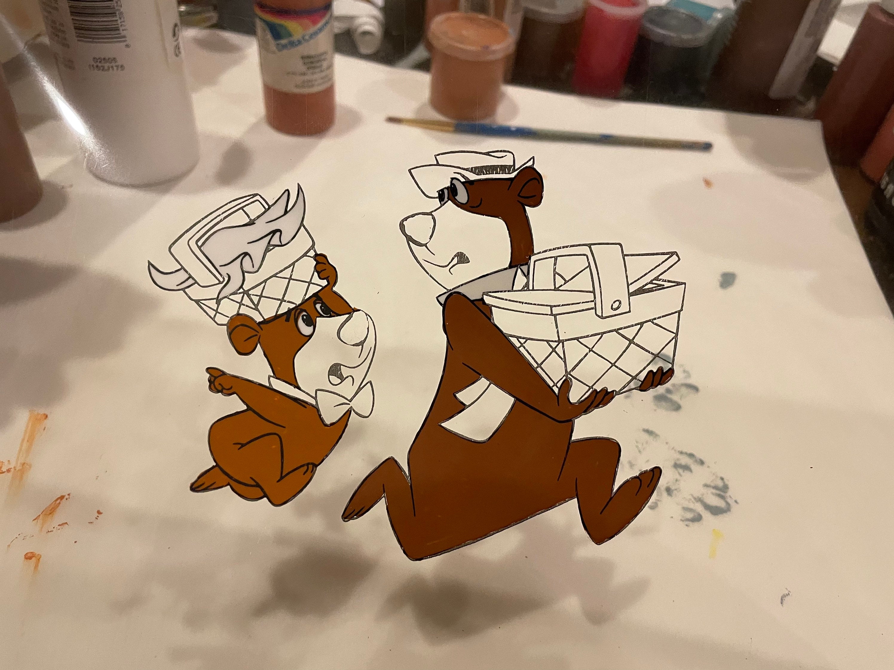 Hanna Barbera Yogi Bear and Boo Boo Hand Painted Animation Cel Art  Reproduction - Etsy, image size:2992x2244