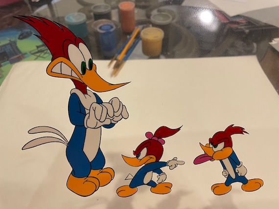 Walter Lantz Woody Woodpecker Hand Painted Animation Cel Art